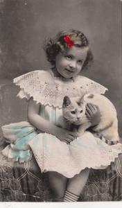 B81278 types child cat enfant chat hungary  front/back image