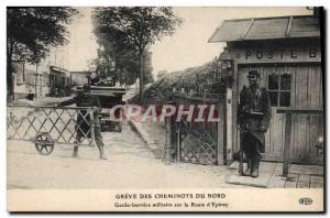 Old Postcard Greve Northern Railwaymen Guard barrier on the road to & # 39Epi...