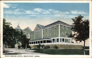 Nantucket Massachusetts MA Point Breeze Hotel Vintage Postcard