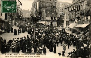 CPA Flers - Concours de Musique du 19 Mai 1907 Defile des Societes Musi (259264)