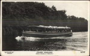 Cruiser Power Boat Ship VANGUARD Seagull Coaches Great Yarmouth UK RPPC