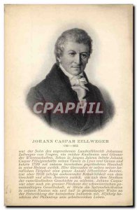 Old Postcard Johann Caspar Zellweger