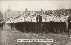 Aldershot Tattoo Series 1st Guards Brigade Drill Display c1930 Postcard