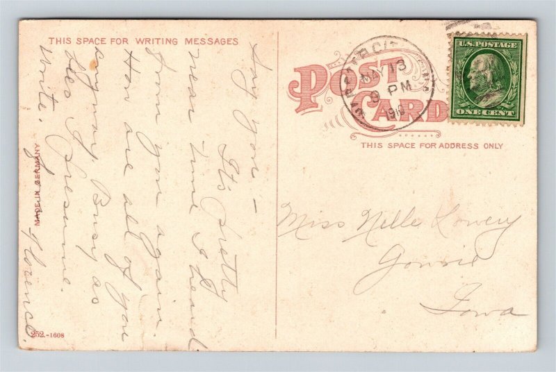 c1910 Public Library Fort Dodge Iowa IA DB Postcard