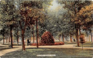 F86/ Greeley Colorado Postcard c1910 City Park Scene Men