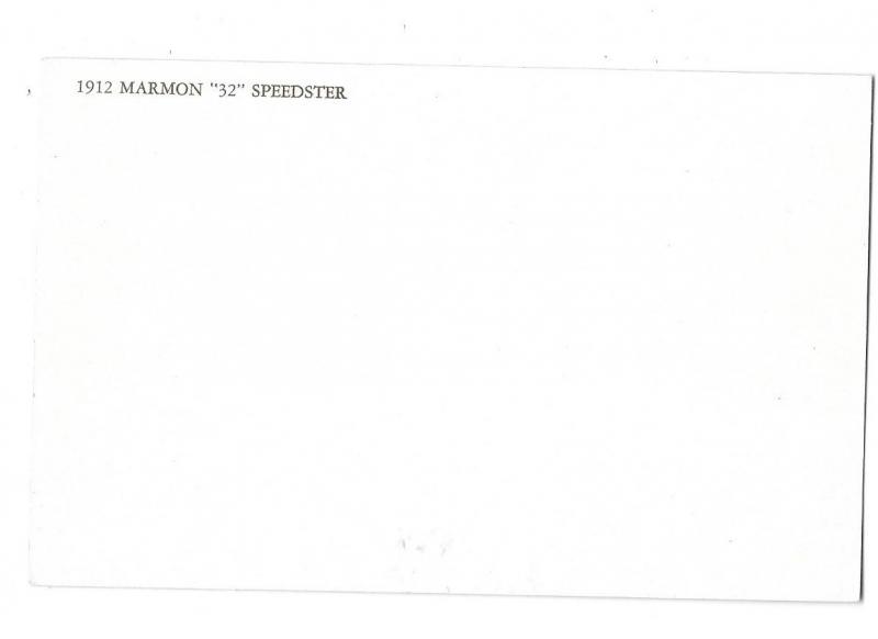 1912 Marmon 32 Speedster Auto Car