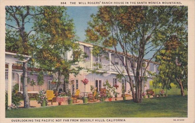 California Santa Monica Will Rogers' Ranch House 1938