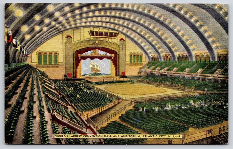 World's Largest Convention Hall And Auditorium Atlantic City New Jersey Postcard