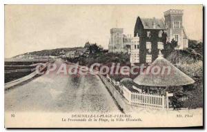 Old Postcard Deauville Fleurie Beach