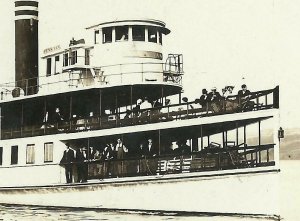 Keuka Lake NEW YORK RP 1910 STEAMBOAT PENN YAN Steamer Ship TOURISTS