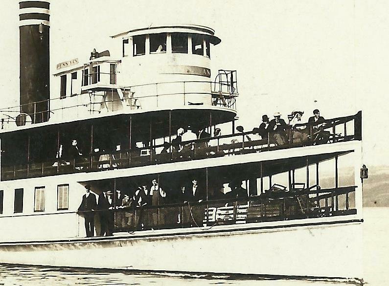 Keuka Lake NEW YORK RP 1910 STEAMBOAT PENN YAN Steamer Ship TOURISTS