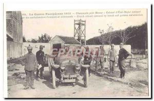 Chaucouin near Meaux Old Postcard Colone d & # 39etat Staff surrounds by para...