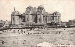 Vintage Postcard 1917 Hotel Traymore Building Atlantic New Jersey N.J.