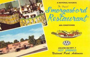 National Park Arkansas Smorgasbord Restaurant Multiview Antique Postcard K21576