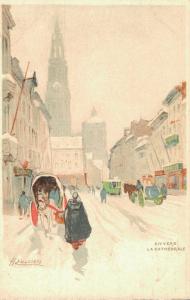 Artist Signed - H.CASSIERS Anvers Le Cathedrale 01.81