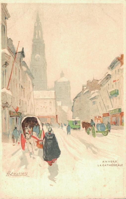 Artist Signed H.CASSIERS Anvers Le Cathedrale 01.81