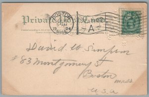 CANADA ST.JOHN CANADIAN PACIFIC DOCKS ANTIQUE POSTCARD