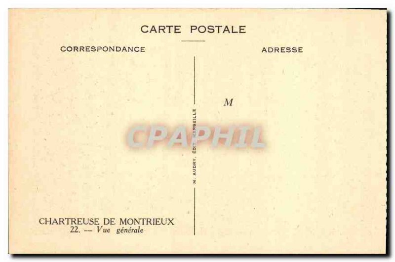 Old Postcard Chartreuse Montrieux general view