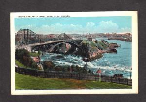 NB Bridge Falls Water St Saint John New Brunswick Canada Carte Postale Postcard