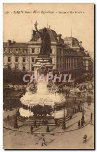 Old Postcard Paris Statue of the Republic Statue of the Republic