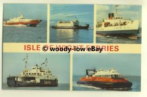 f0068 - Isle of Wight Ferries & SRN6 Hovercraft - Multiview postcard