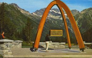 Rogers Pass BC Trans-Canada Highway Canadian Rockies Memorial Postcard D2