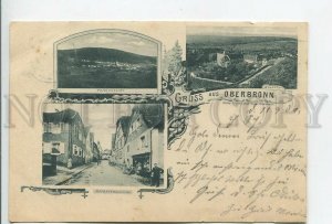 460830 FRANCE 1901 year Gruss aus Oberbronn Vintage litho RPPC