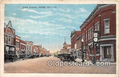 Fifth Avenue Antigo, Wis, USA 1926 Missing Stamp 