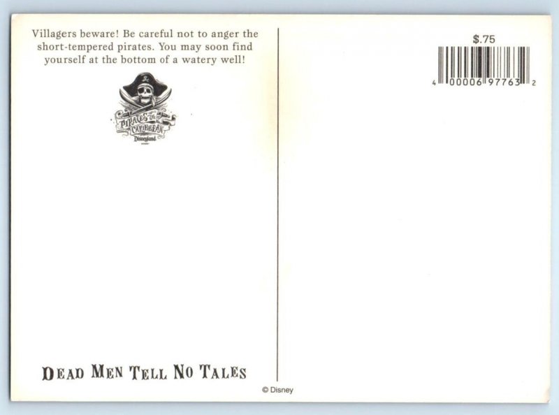 DISNEYLAND, Anaheim CA ~ Scene in PIRATES of the CARIBBEAN Ride 4¼x6¼ Postcard