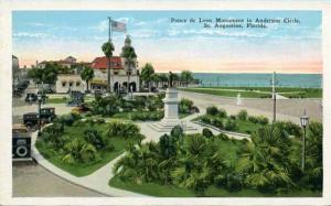 FL - St. Augustine. Anderson Circle and Ponce de Leon Monument