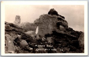 Vtg Casper Wyoming WY Mirror Rock Hells Half Acre RPPC Real Photo Postcard