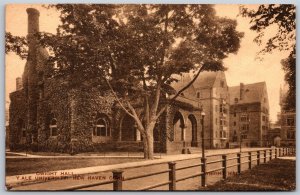 Vtg New Haven Connecticut CT Yale University Dwight Hall View Postcard