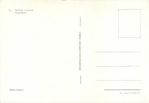 Postcard Tipico Vasco Chistularis folk costumes