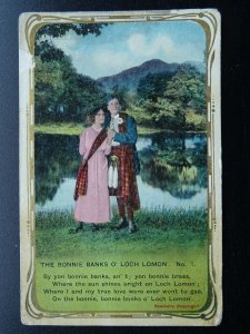 Scotland WW1 Song Card THE BONNIE BANKS O' LOCH LOMON c1914 Postcard Bamforth