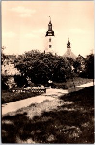 Laucha/Unstrut Germany Roadway Through the Castle Real Photo Rppc Postcard