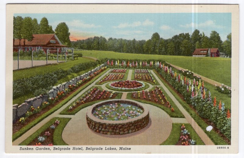 Belgrade Lakes, Maine, Sunken Garden, Belgrade Hotel