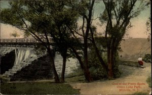 Millville NJ Union Lake Park Scenic View c1910 Vintage Postcard