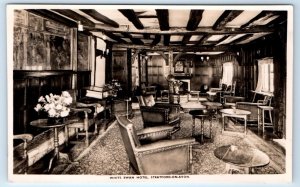 RPPC White Swan Hotel interior STRATFORD-ON-AVON ENGLAND UK Postcard