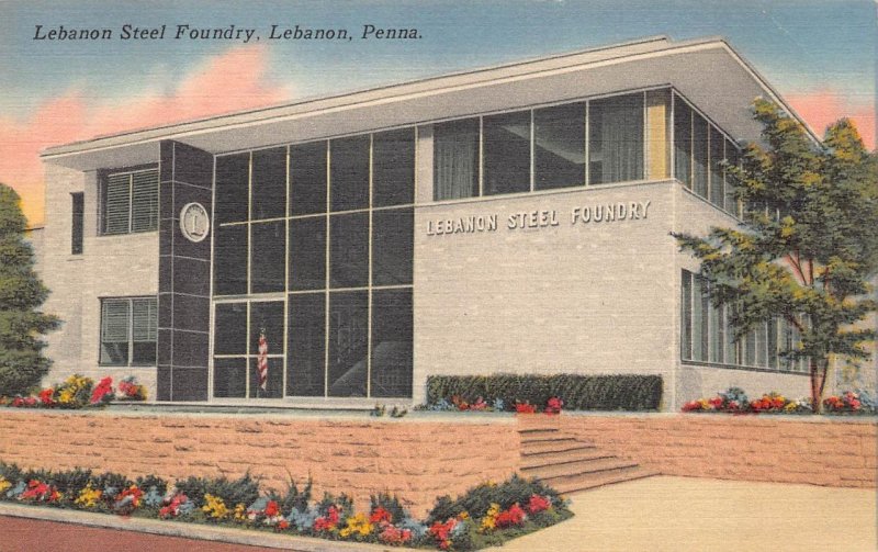 LEBANON STEEL FOUNDRY LEBANON PENNSYLVANIA POSTCARD (c. 1940s)