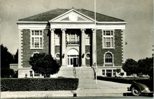 RPPC Big Horn County Court House Basin Wyoming WY UNP Postcard