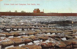 Fort Smith Arkansas c1910 Postcard Cotton Yards & Compress