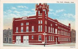 B4/ Atlantic Iowa Ia Postcard c1930s City Hall Building
