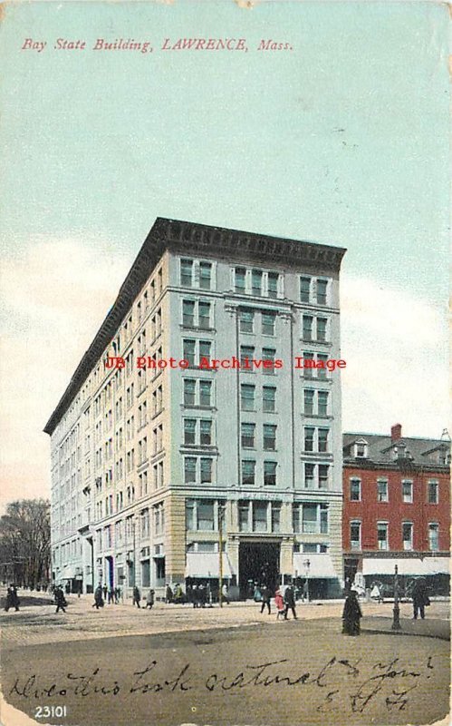 8 Postcards, Lawrence, Massachusetts, Bay State Bldg-High School-Post Office