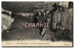 Postcard Old D & # 39Arcy Sur Cure Caves Madame's Passage