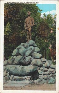USA The Minute Man Statue Lexington Massachusetts Vintage Postcard 09.52