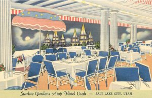 Postcard 1940s Salt Lake City Utah The Hotel Utah Interior Teich 23-13599