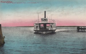 Postcard Ferry Boat Beaver Tail Jamestown RI Rhode Island