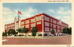 Oklahoma Tulsa Central High School 1945 Curteich