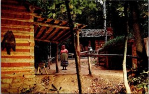 North Carolina Cherokee Scene In Oconaluftee Indian Village