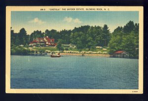 Blowing Rock, North Carolina/NC Postcard, Chetola, The Snyder Estate